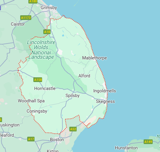 Map of East Lindsey