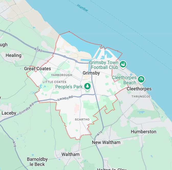 Map of Grimsby