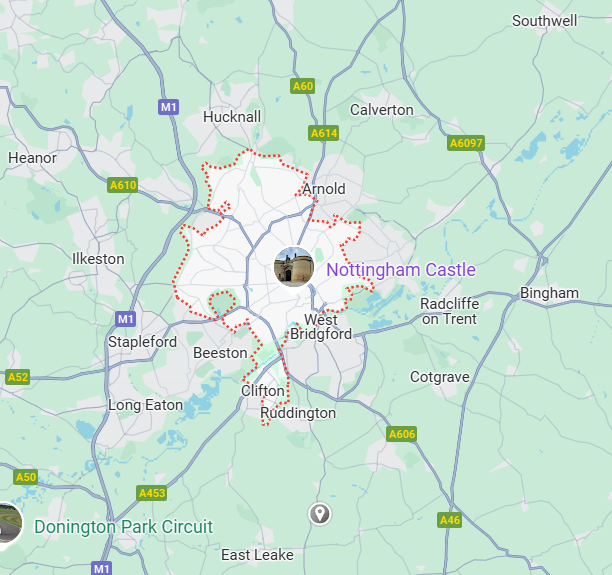 Map of Nottingham