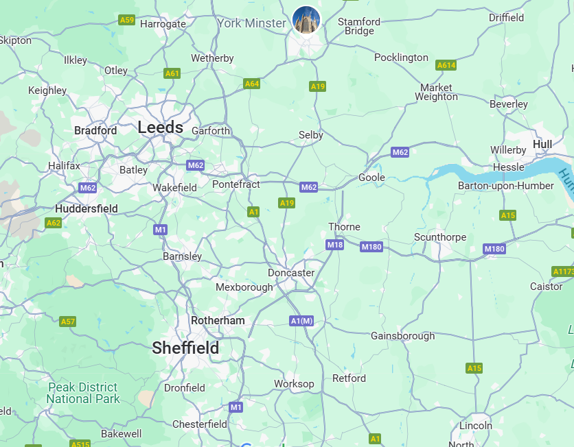 Map of Yorkshire